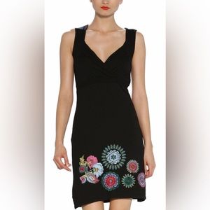 Desigual, Sleeveless Embroidered Dress, Size XS